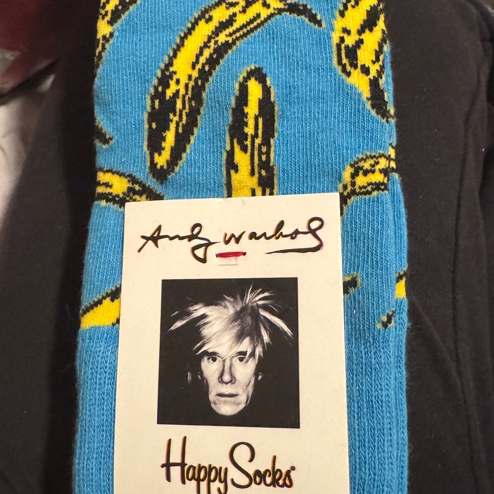 Happy Socks Andy Warhol Banana Socks - Blue and Yellow